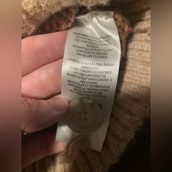 Anthropologie Multicolor Button-Up Cardigan, size small, cozy and comfy - Picture 5 of 9